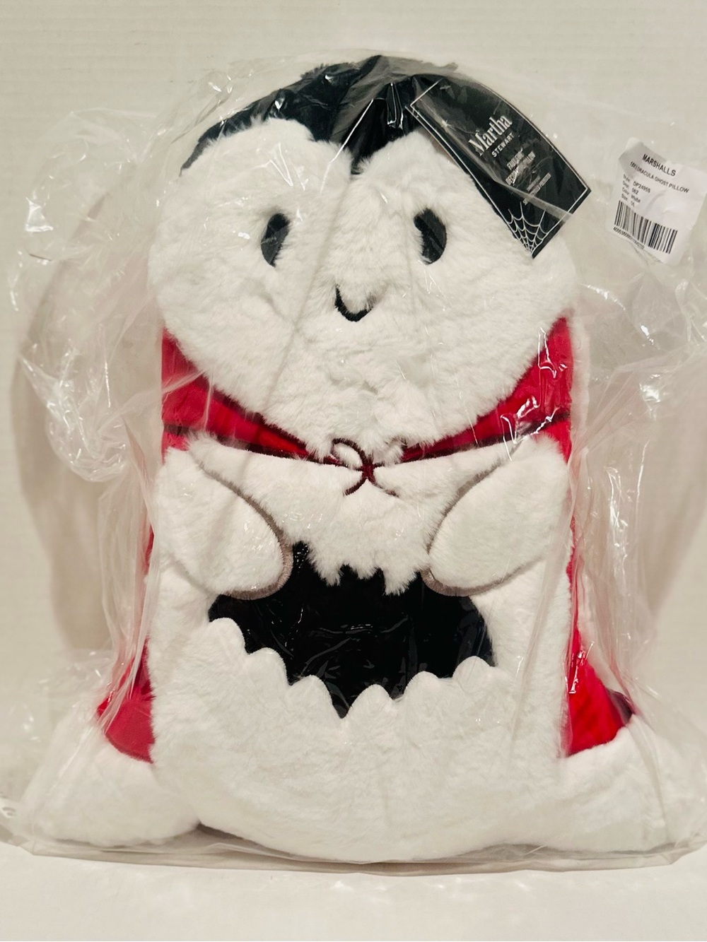 Martha Stewart NWT Dracula Ghost 18 X 15 Faux Fur Pillow